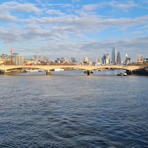 Enjoy a fresh air stroll along the banks of the River Thames