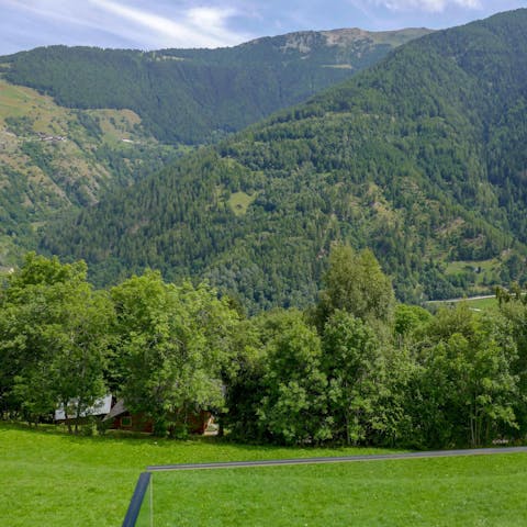 Stay surrounded by the beauty of the Alps, with ski resorts nearby