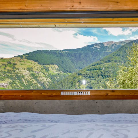 Wake up to mountain views each morning