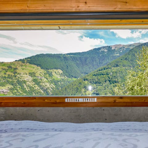 Wake up to mountain views each morning