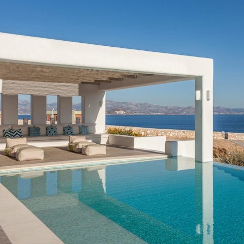 Swim a few lengths in your private pool before taking shade from the midday sun