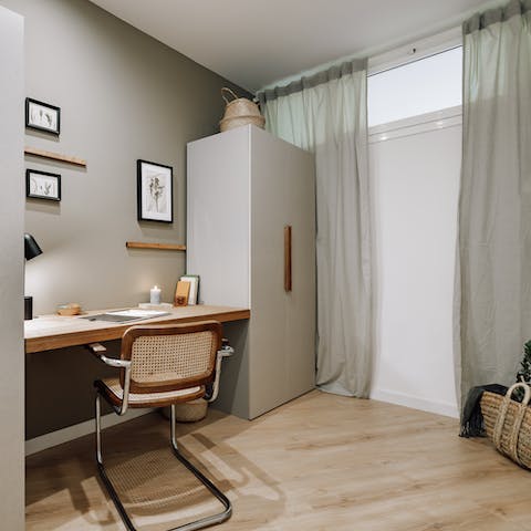 Keep on top of emails from the dedicated office room