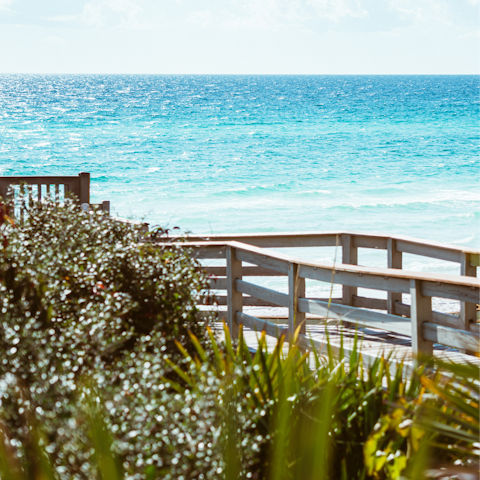 Spend the day at Rosemary Beach, a five-minute drive away