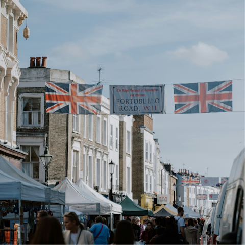Rifle through bric-a-brac at Portobello Road Market
