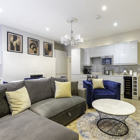 Enjoy a night at home in the cosy living space