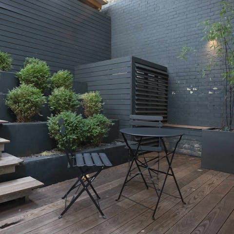 Enjoy drinks outside on the private terrace