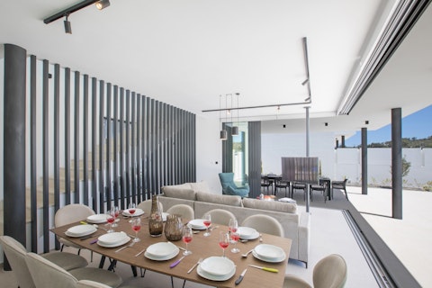 Take turns hosting – you'll be renting two adjacent villas here