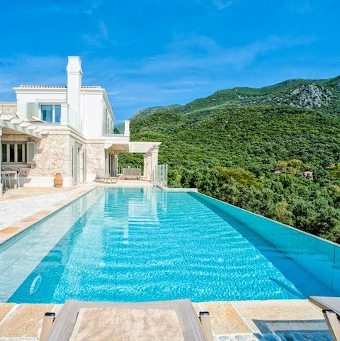 Glide through the infinity pool while taking in the mesmerising view