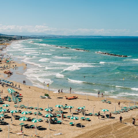 Spend the day on Santa Maria del Focallo Beach, just under 1 kilometre away