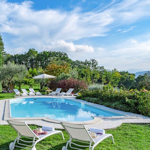 Work on that perfect tan on the sun loungers or escape the summer heat in the pool