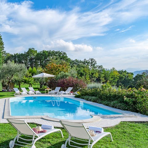 Work on that perfect tan on the sun loungers or escape the summer heat in the pool