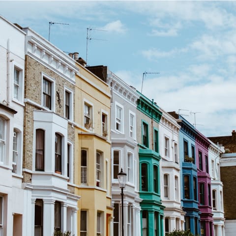 Explore Portobello Road's antique shops, a twenty-minute stroll from your home