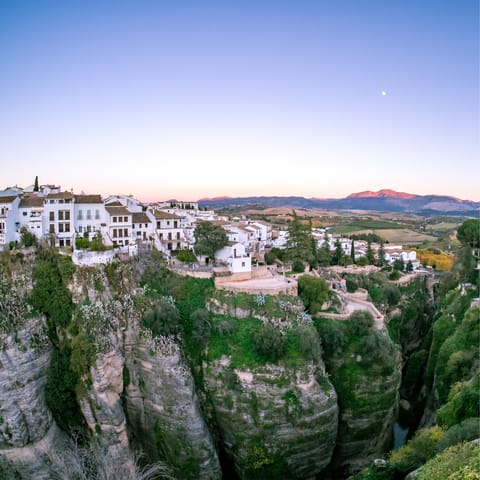 Explore the historic city of Ronda, a twenty-minute drive away
