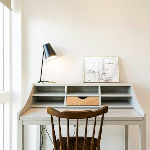 Work from home at one of two desks here