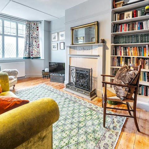 Gather for cosy evening drinks in the living room