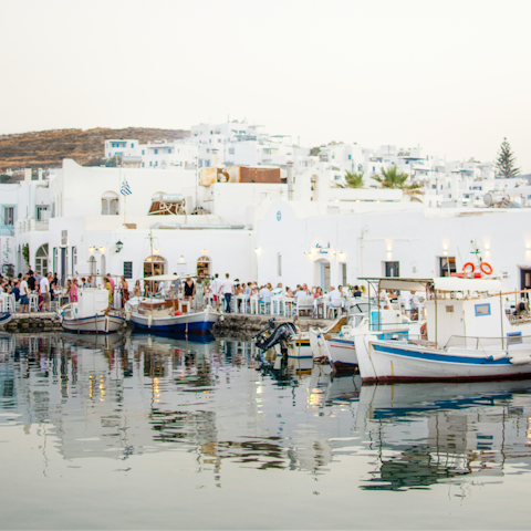 Explore the pretty town of Naoussa, a short drive away