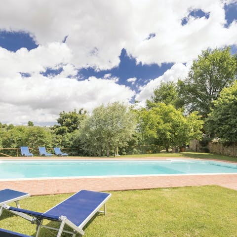 Experience a wonderful sense of relaxation after a dip in the pool