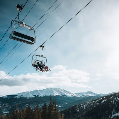 Hit the famous Breckenridge slopes, 4 miles away