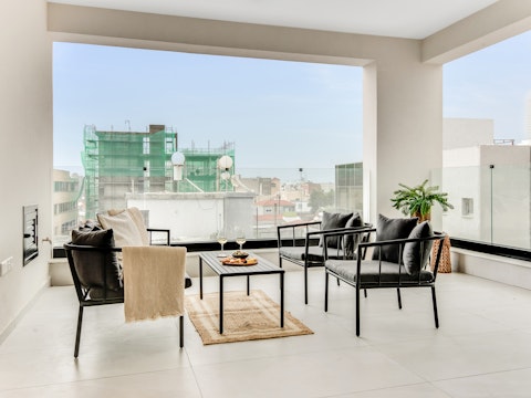 Sit out on the open terrace with a glass of wine