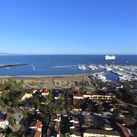 Discover the gorgeous coast of Santa Barbara, just a few blocks away