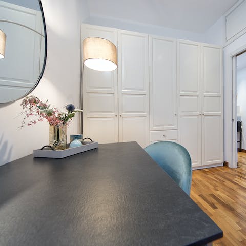 Catch up with emails at the handy desk