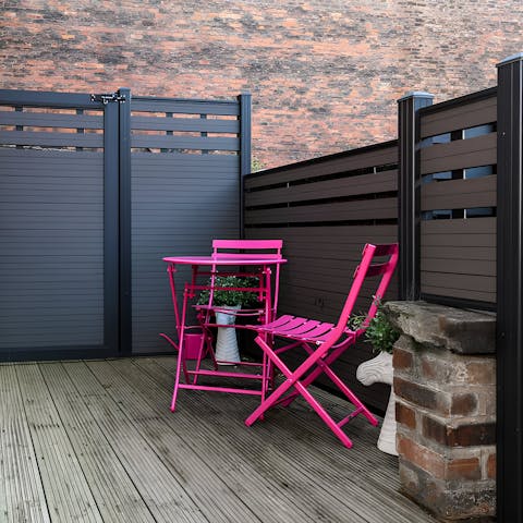 Enjoy peaceful moments on the private terrace