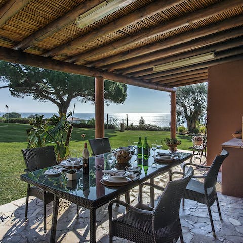 Dish up traditional Portuguese food at the alfresco dining table