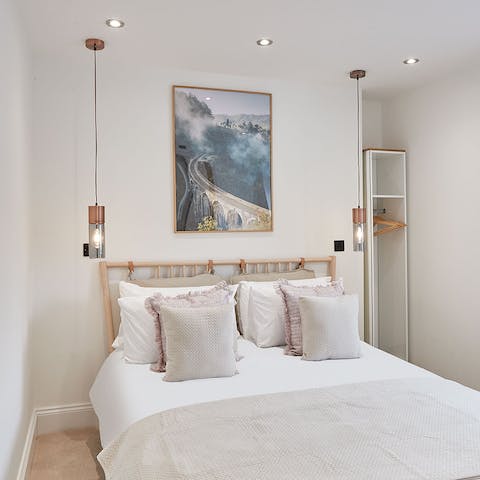 Sink into the cosy bed and rest your feet after climbing the famous 199 steps up to the abbey