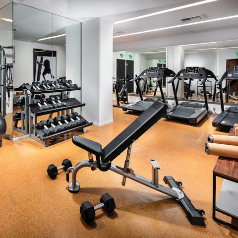 Work up a sweat in the on-site gym