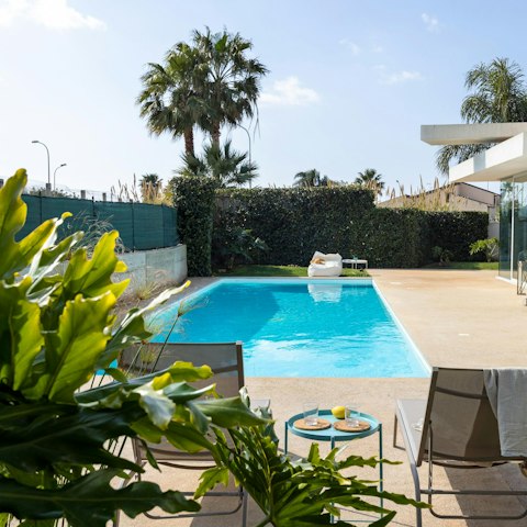 Cool off from the Sicilian sun in the private pool