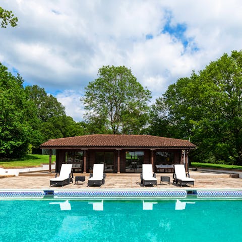 Savour blissful afternoons relaxing by the heated pool 