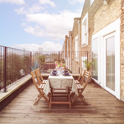 Sip sundowners on the private terrace