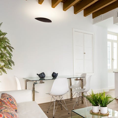 Serve up some Spanish tapas at the dining area