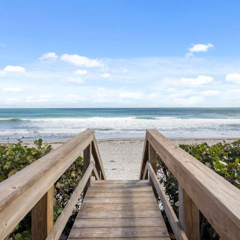 Pack a beach bag and stroll to Orlando's beautiful coast