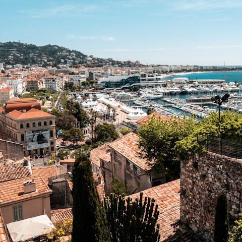 Visit glamourous Cannes, around a twenty-minute drive away