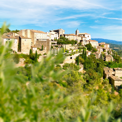 Stay a short drive from Valbonne, with its Provençal market