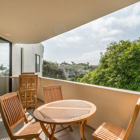 Sip your morning coffee here and feel the the sea breeze