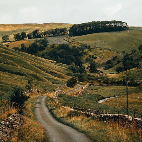 Explore the stunning landscapes of the Yorkshire Dales, just a nine-minute drive away