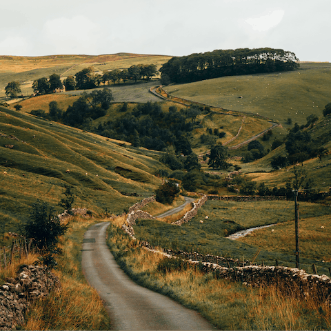 Explore the stunning landscapes of the Yorkshire Dales, just a nine-minute drive away
