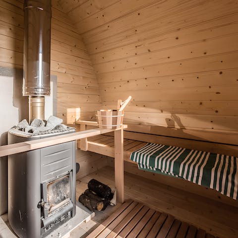 Reward yourself with some post-workout rejuvenation in the shared sauna