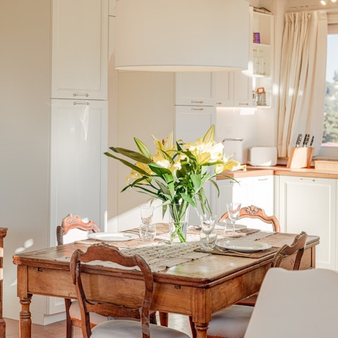 Enjoy tagliatelle at the dining table