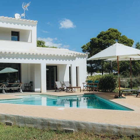 Cool off in the Spanish heat in the private pool