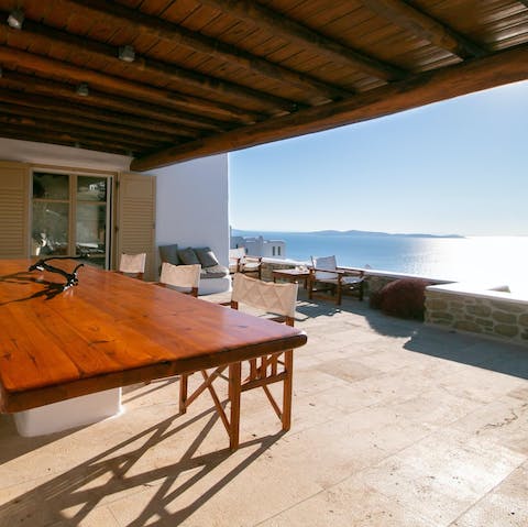 Fire up the gas barbecue and prepare for the jaw dropping sunset