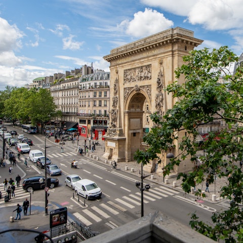 Admire the Arc Saint Martin views through the dual-aspect windows