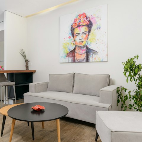 Unwind with your loved ones on the plump sofas