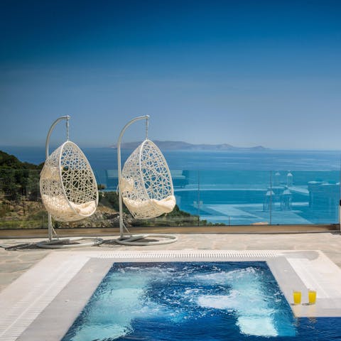 Make sunbathing in the Jacuzzi your only plan for the day