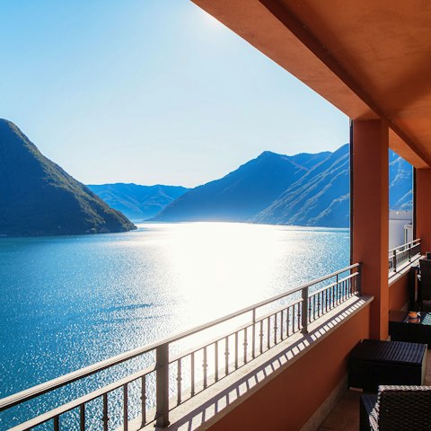 Take in the wonderful vistas of Lake Como from the balcony