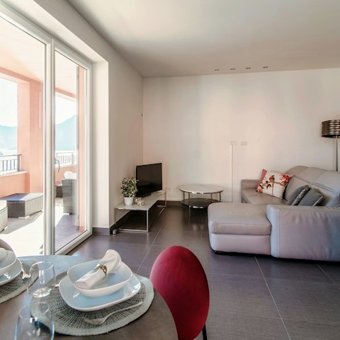 Have a glass of chilled Italian white wine in the living room
