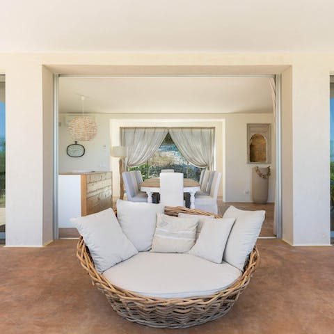 Curl up with a good book on the shaded terrace for a little quiet time