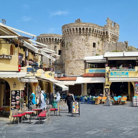 Explore Rhodes Old Town, it's just 2km away